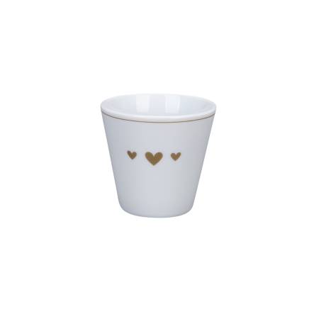 Espresso Cup 3 Heart Gold